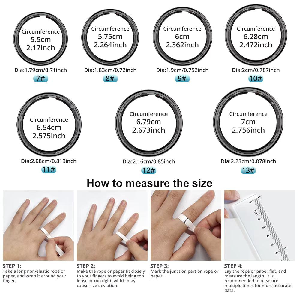 Bague connectée COLMI R12 Smart Ring avec écran d'affichage et tactile